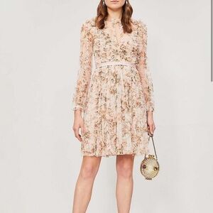 Needle & Thread Garland Flora Dress in Pink Sz 0 XS E17